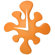 LumiSource Mini Splat Clock in Orange