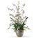 Nearly Natural Dancing Lady Silk Orchid Arrangement in White