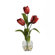 Nearly Natural Liquid Illusion Silk Tulip Arrangement in Red