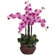 Nearly Natural Phalaenopsis with Decorative Vase Silk Flower Arrangement in Mauve