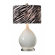 Sterling Industries Ceramic Table Lamp with Zebra Shade