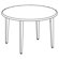 Ironwood Library 3000 Round Study Table
