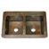D'Vontz 36" x 22" x 10" Double Bowl 50/50 Hammered Copper Kitchen Sink
