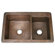 D'Vontz 36" x 22" x 10" Hammered Copper 60/40 Kitchen Sink
