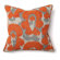 Villa Home African Mod Leopard Print Pillow in Orange