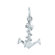EZ Charms Sterling Silver Anchor with Rope Charm