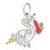 EZ Charms Sterling Silver Stork 'Baby Girl' Enamel Charm