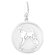 EZ Charms Sterling Silver Schnauzer Round Disc Charm