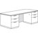 DMI Office Furniture Pimlico Laminate 66" Flat Packed Executive Desk