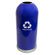 Witt Metal Series 15 Gallon Open Dometop Recycling Container with Galvanized Liner and Recycle Logo