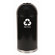 Witt Metal Series 15 Gallon Open Dometop Recycling Container with Galvanized Liner and Recycle Logo