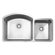 Whitehaus Collection Noah's Chefhaus 36.875" Double Bowl Undermount Kitchen Sink