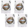 Great American Products NFL Open Field 4 Piece Square Shot Glass Set