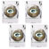Great American Products NFL Open Field 4 Piece Square Shot Glass Set