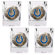 Great American Products NFL Open Field 4 Piece Square Shot Glass Set