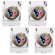 Great American Products NFL Open Field 4 Piece Square Shot Glass Set