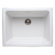 Rohl Single Bowl Undermount Fireclay Kitchen Sink in Matte Black