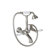 Rohl Exposed Wall Mounted Volume Control Clawfoot Tub Faucet with Metal Lever Handle