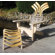 Ski Chair Hockey Stick Adirondack Chair and Ottoman