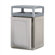 Rubbermaid Commercial Products Keystone Concrete Weather Urn and Trash Receptacle with Side Door