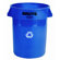 Rubbermaid Commercial Products Brute Recycling Container in Blue