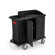 Rubbermaid Commercial Products Multi-Shelf Cleaning Cart with 3 Shelves in Black