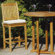 Barlow Tyrie Teak Monaco High Dining Side Chair with Cushion