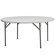 Flash Furniture 60" Round Blow Molded Plastic Folding Table in Granite White