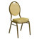 Flash Furniture Hercules Series Teardrop Back Stacking Banquet Chair With Gold Frame