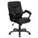 Flash Furniture Leather Executive Chair with Gun Metal Base and Thick Padded Arms