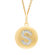 Silver on the Rocks Round Initial S Pendant in Yellow Gold