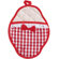 Jessie Steele Red and White Gingham Scalloped Pot Mitt with Trim