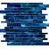 Marazzi Catwalk 12" x 12" Random Glass Mosaic in Blue Ballet
