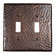 The Copper Factory Hammered Copper Double Switch Plate
