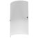 Dainolite White Glass One Light Metal Wall Sconce in Satin Chrome