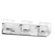 Dainolite Clear/Frosted Glass Three Light Bath Vanity with Cubic Wavy Design in Polished Chrome