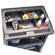 Luxor Three Shelf Utility Cart with Un-Hinged Plastic Lid
