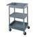 Luxor Two Tub and One Flat Shelf Utility Cart