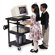 Luxor Workstation with Fixed and Roll-Out Shelf