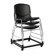 Offices To Go Stacking Chair with Black Plastic Seat and Back