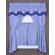 Ellis Curtain Logan Gingham Check Print Tailored Panel Pair Curtains with Tiebacks in Blue