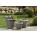 Alfresco Home Rolled Rim Round Planter