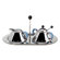 Alessi 9096/97 Cream and Sugar Set by Michael Graves, 1988