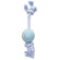 Hagen Dogit Cotton Rope Bone with Tennis Ball Dog Toy in Blue