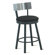 Amisco Lauren 30" Swivel Barstool with Stainless Steel Backrest