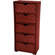 Oriental Furniture 25" Natural Fiber Chest of Drawers in Mahogany