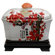 Oriental Furniture Covered Jar with Cherry Blossom Design in White