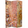 Oriental Furniture Double Sided Works of Klimt "Stoclet Frieze" 3 Panel Room Divider