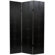 Oriental Furniture Faux Leather Crocodile Room Divider in Black