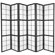 Oriental Furniture Mado Traditional Asian Room Divider in Black